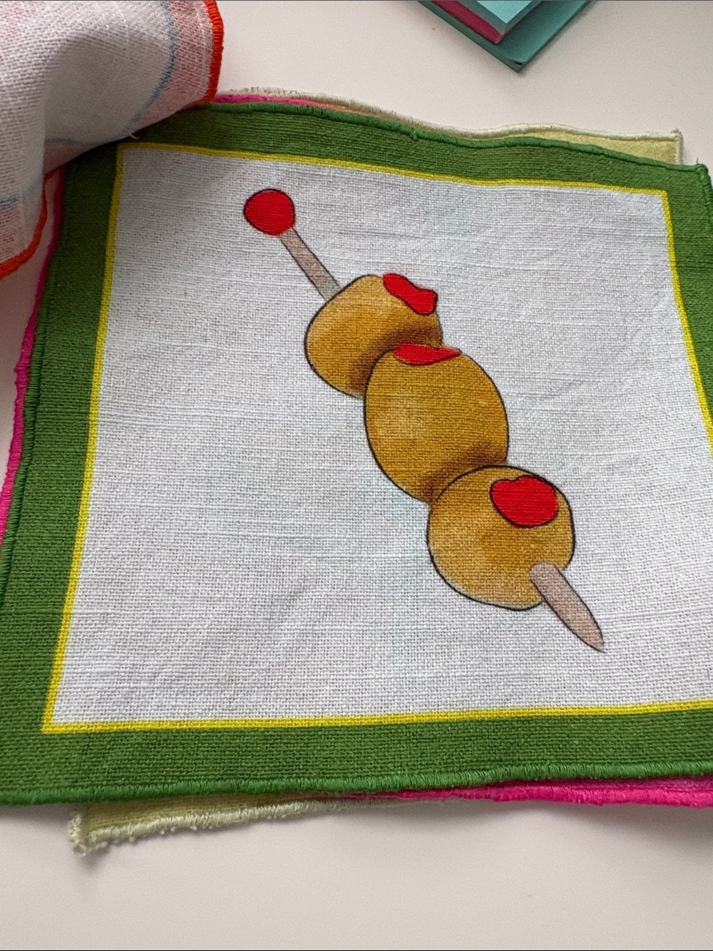 Anthropologie Saluti SET OF4 New Bar Cocktail Napkins - Picture 2 of 7